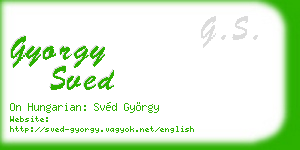 gyorgy sved business card